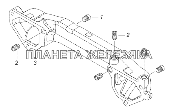 7406.1115045-40 Патрубок  объединительный КамАЗ-6522 (Euro-2, 3)